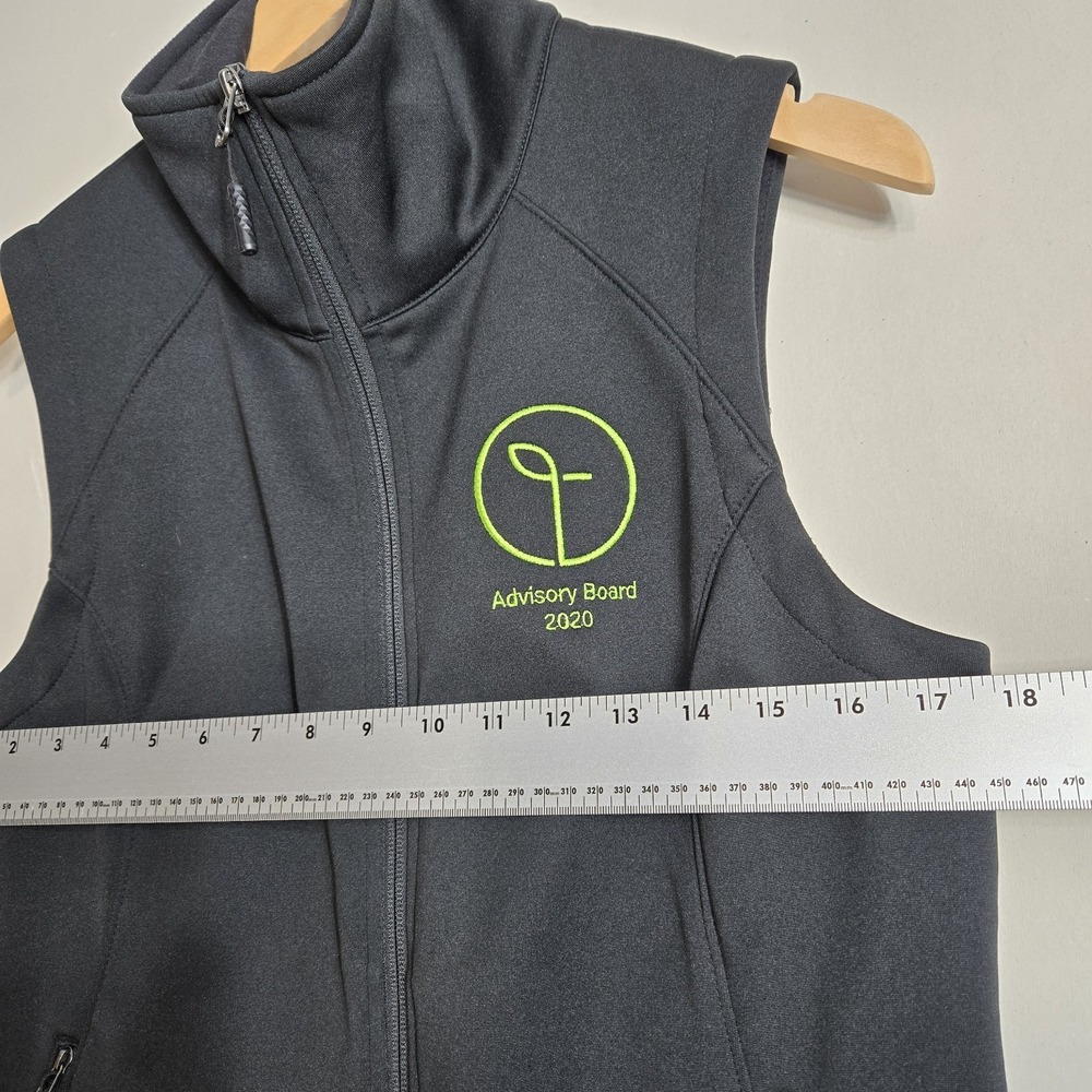 The North Face‎ Vest Womens Sz M Full Zip Sleeveless Black Advisory Board Logo - Picture 9 of 11